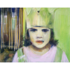 Königskind in Grün / 2006 / Eitempera auf Nessel / 128,5x100,5 cm
