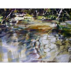 Nidda morgens / 2011/12 / Öl auf Nessel / 150x200cm