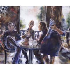 Café / 2014/15 / Öl auf Nessel / 100x120cm