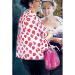 Schwätzchen / 2012 / Öl auf Nessel / 90x60cm